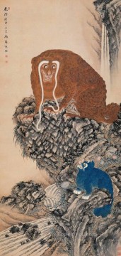  chinese oil painting - Shenquan monkey traditional Chinese